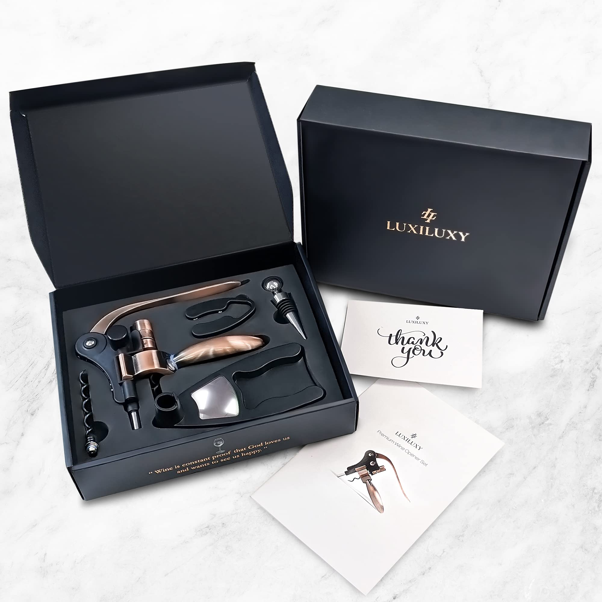 Luxiluxy corkscrew stand display keeps tools organized on any counter.