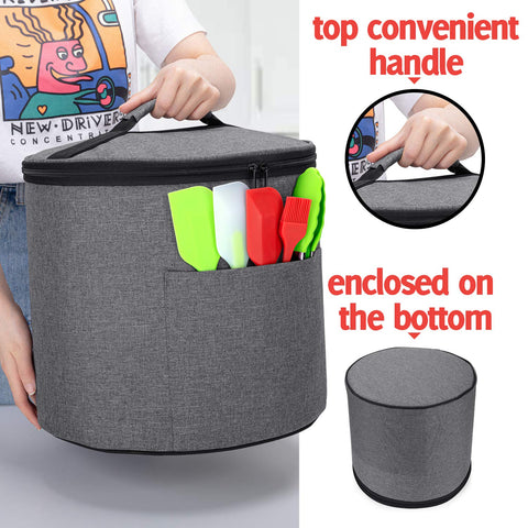 Luxja dust cover in gray finish with secure zipper closure