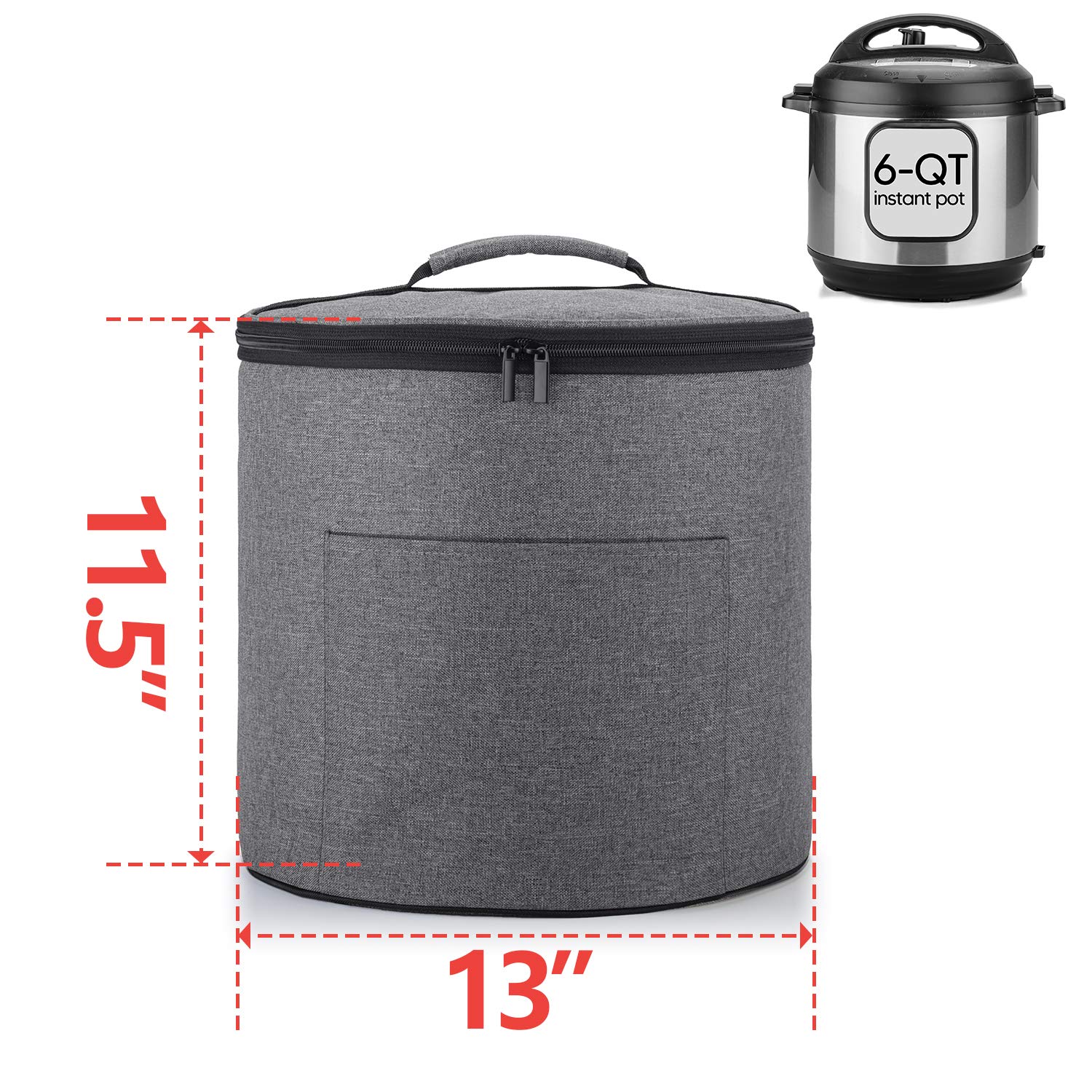 Luxja dust cover top padded handle enables easy transport