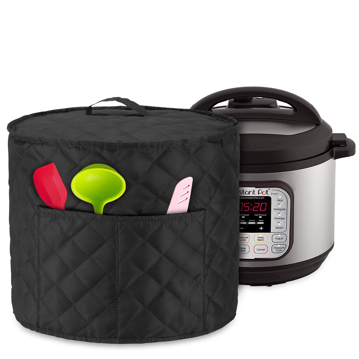 Luxja dust cover 8qt side view showing compact protection for the Instant Pot