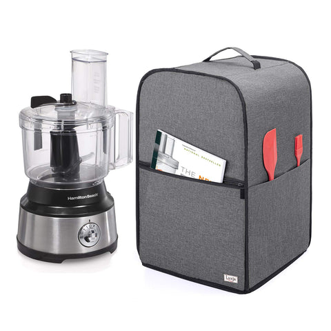 Luxja food processor cover for Hamilton Beach 10-14 cup models protects from dust.