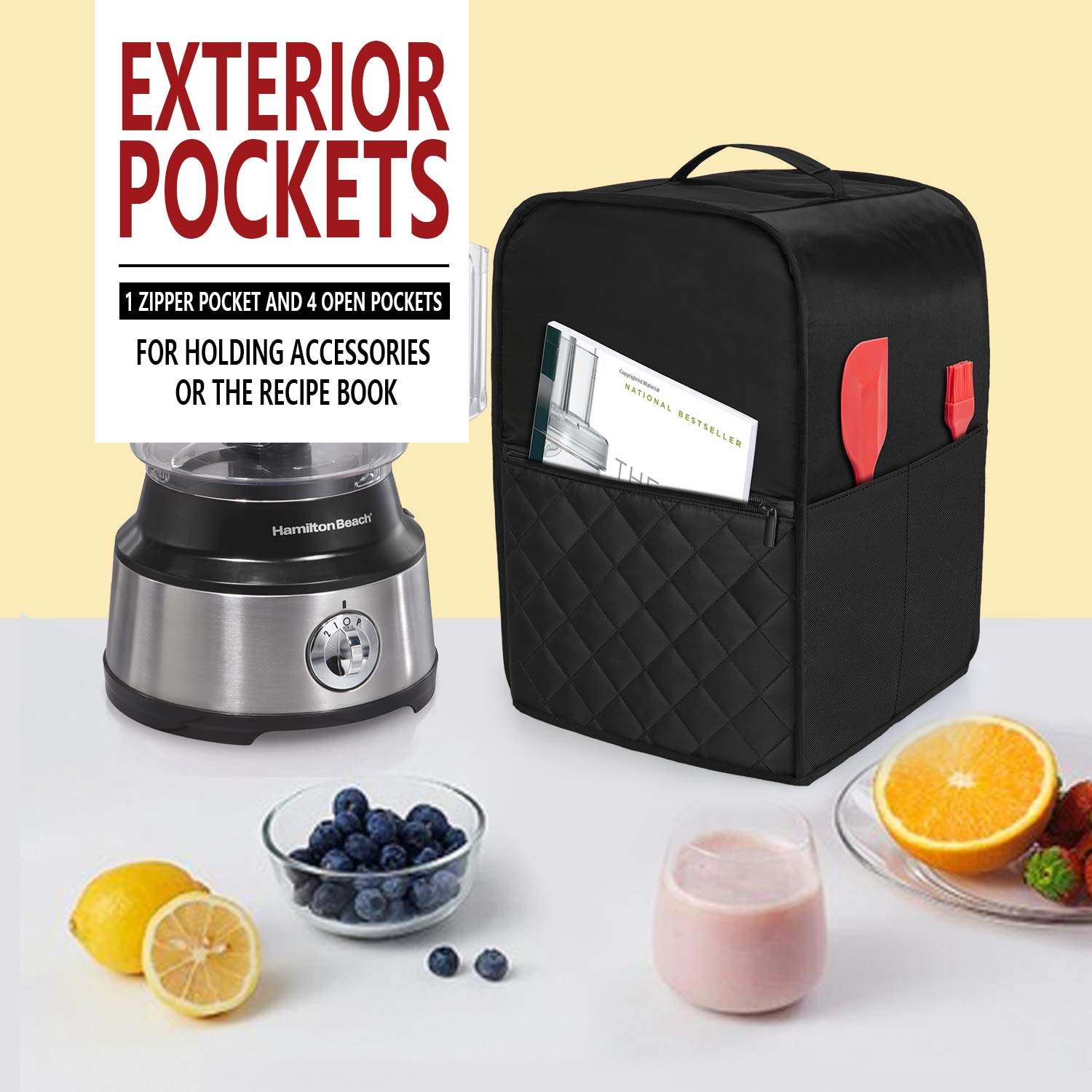 Luxja cover shows water-resistant fabric for durable everyday protection.