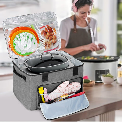 Foldable hard bottom pad provides sturdy support for the cooker