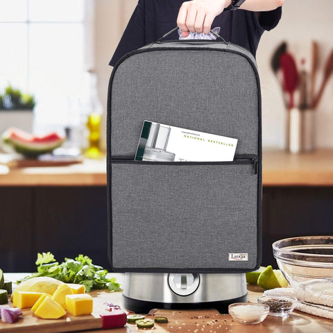 Luxja top-handle design makes lifting the processor cover easy and secure.