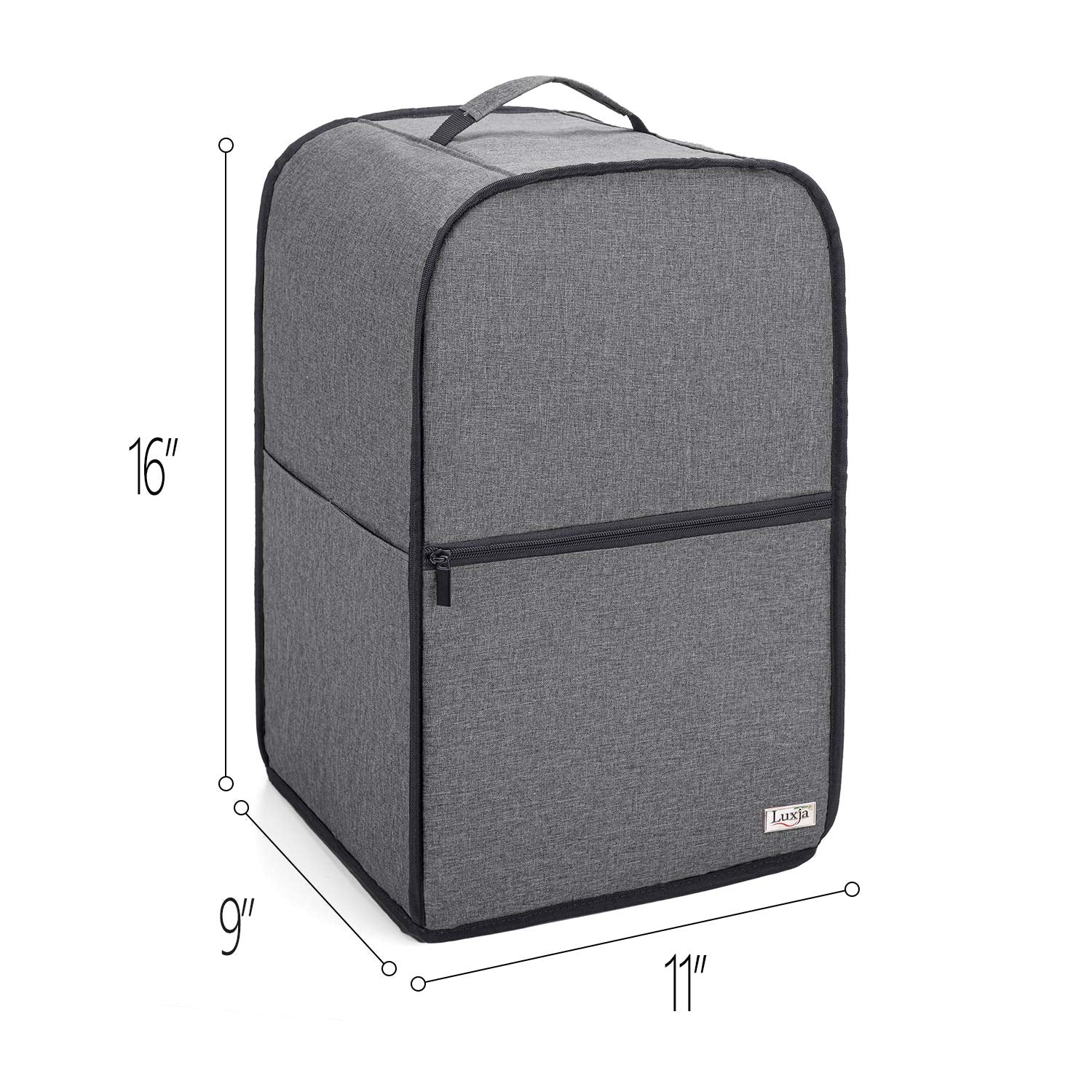Luxja water-resistant nylon outer with padded interior protects the unit during storage.