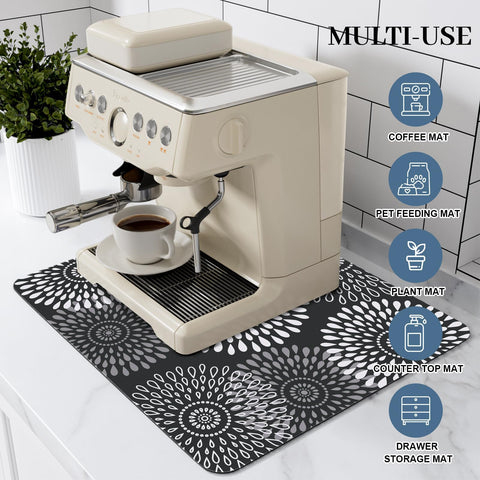 LuxStep dish drying mat protects countertops and surfaces from water.