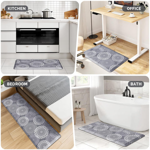 LuxStep grey 17-3x28 mat suits kitchen and desk uses