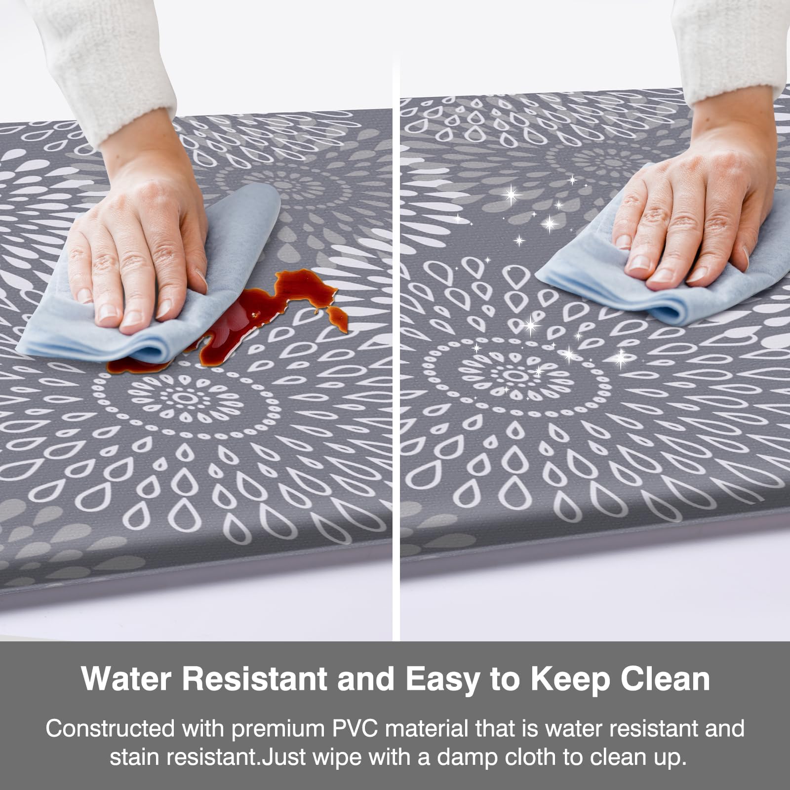 LuxStep mat for office or laundry areas adds comfort under feet during long tasks.