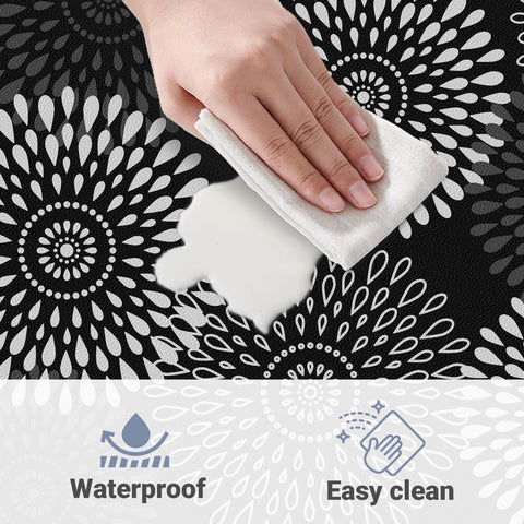 LuxStep kitchen mat stays in place on tile, wood, ceramic, and marble floors via its secure base.