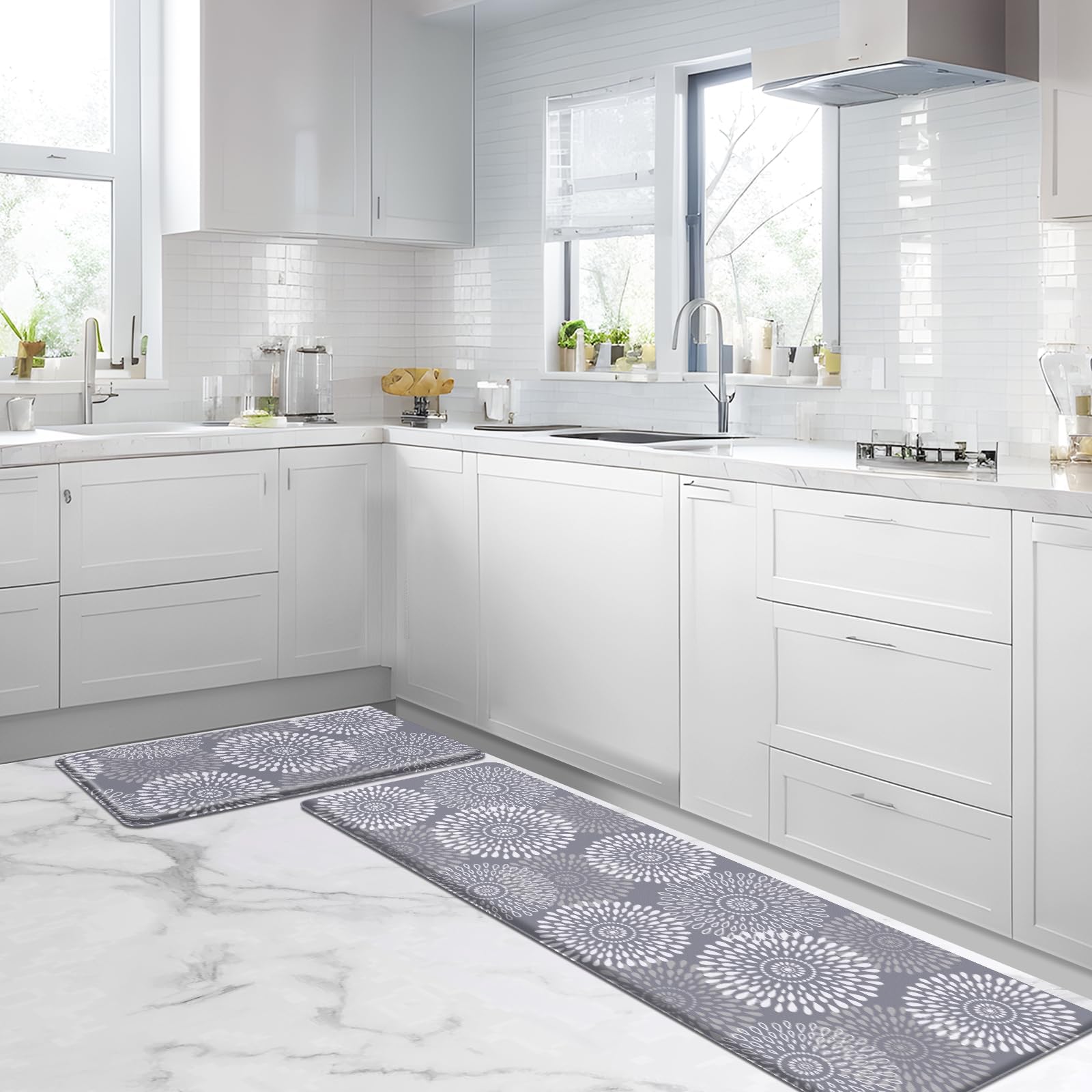 LuxStep kitchen mat soft foam detail showcases slow-rebound comfort for standing tasks.
