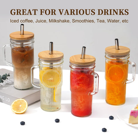 LUXULISH bamboo sealed lid on glass tumbler to prevent spills