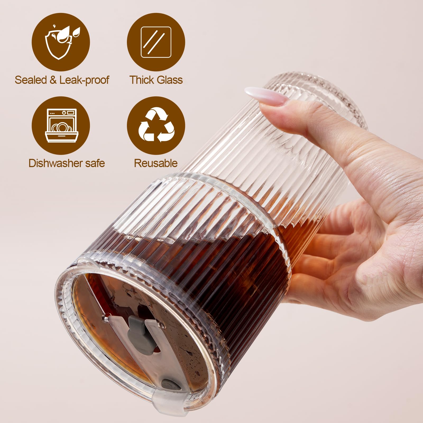 LUXULISH car-cup-holder-friendly tumbler; fits in most vehicles for easy hydration.