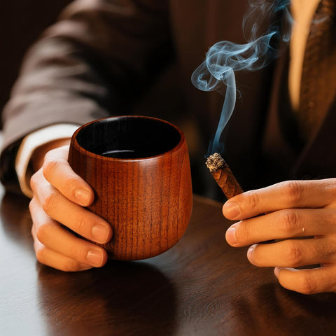 LUXULISH durable wooden base supports stable handling and pouring.