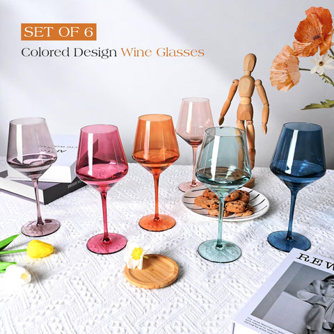 LUXULISH hand-blown crystal wine glasses showcase craft and clarity for refined sipping.