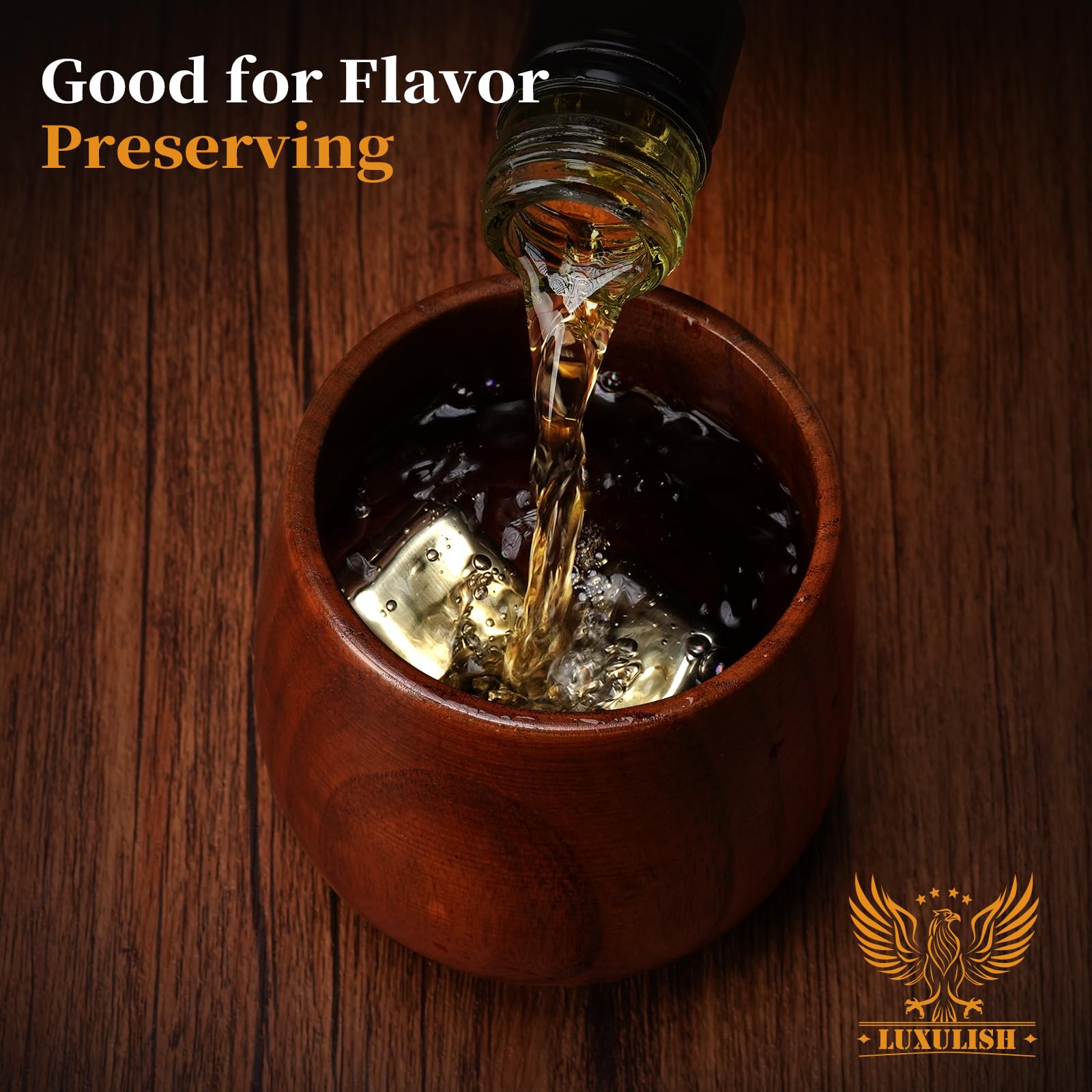 LUXULISH handcrafted wood grain highlights rustic elegance and durability