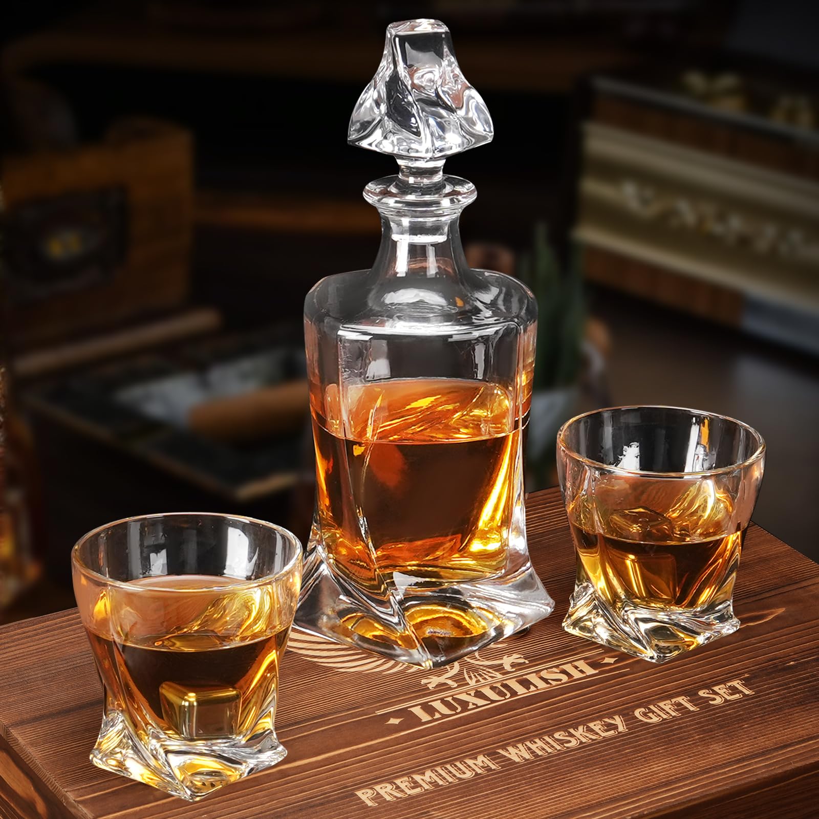 Luxulish slate coasters protect surfaces with modern rustic look