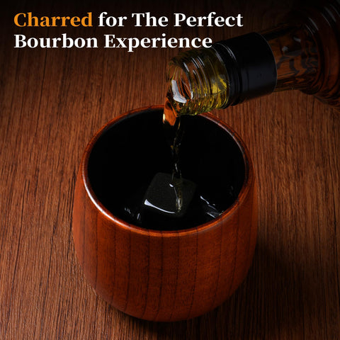 LUXULISH versatile wooden glass suitable for whiskey, bourbon, and cocktails.