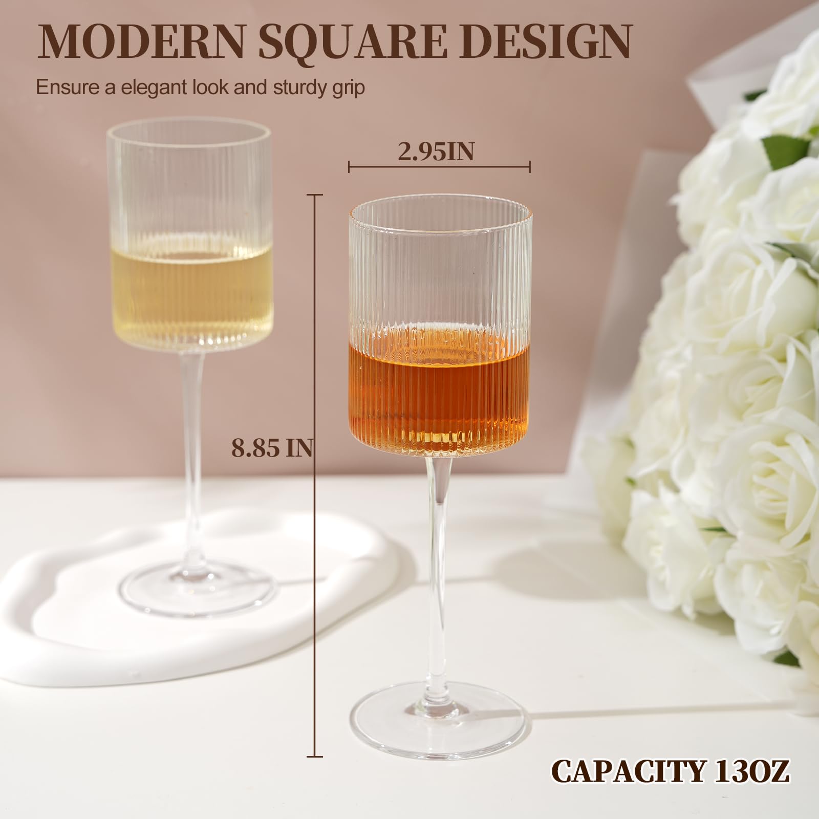 LUXULISH wedding-anniversary-gift wine glass set conveys a refined, lasting impression.