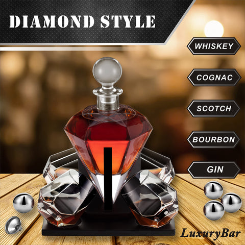 LuxuryBar liquor dispenser decanter setup ideal for entertaining guests.