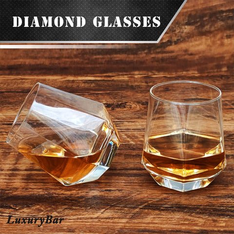 LuxuryBar Diamond whiskey decanter set elevates gifting for special occasions.