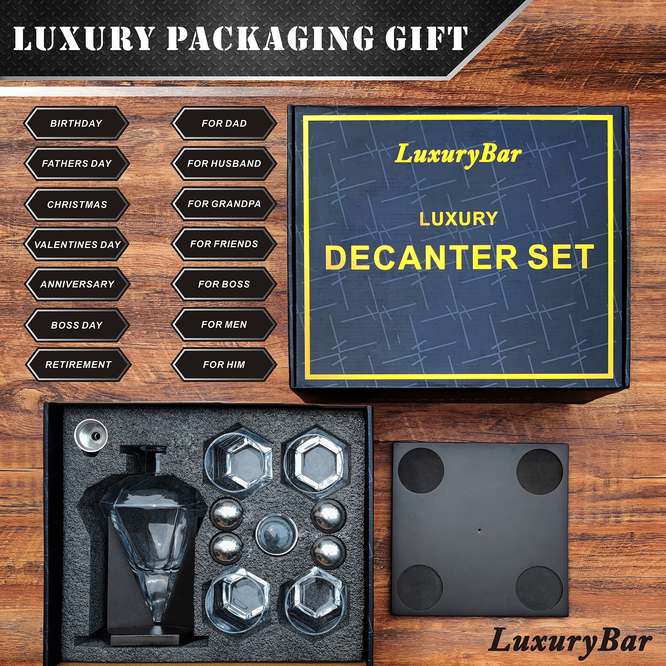 LuxuryBar luxury giftbox makes a premium gift for whiskey lovers.