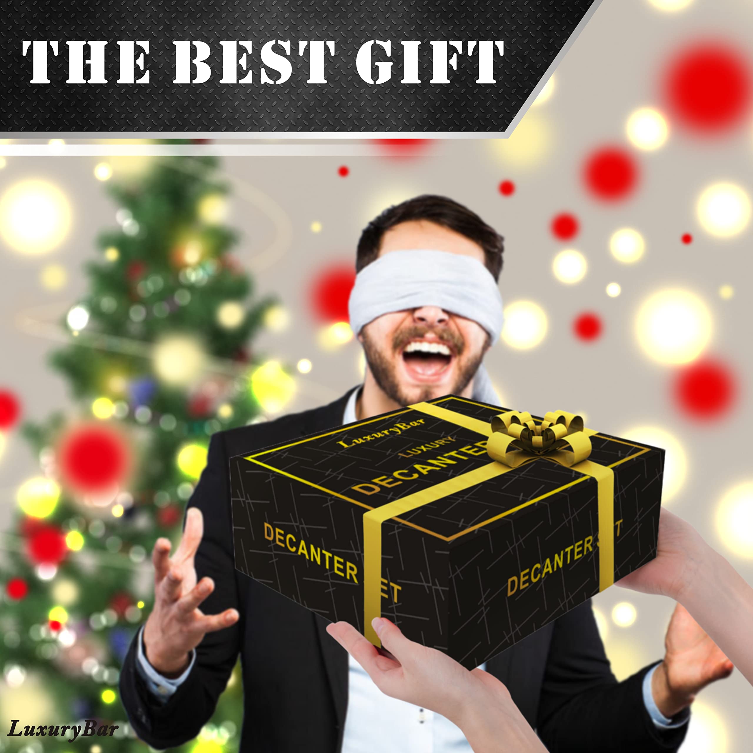 LuxuryBar wood tray for easy carrying and stylish serving.