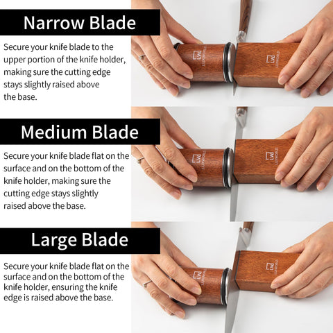 LUXWORLD sharpener set to 20-degree angle for larger blades