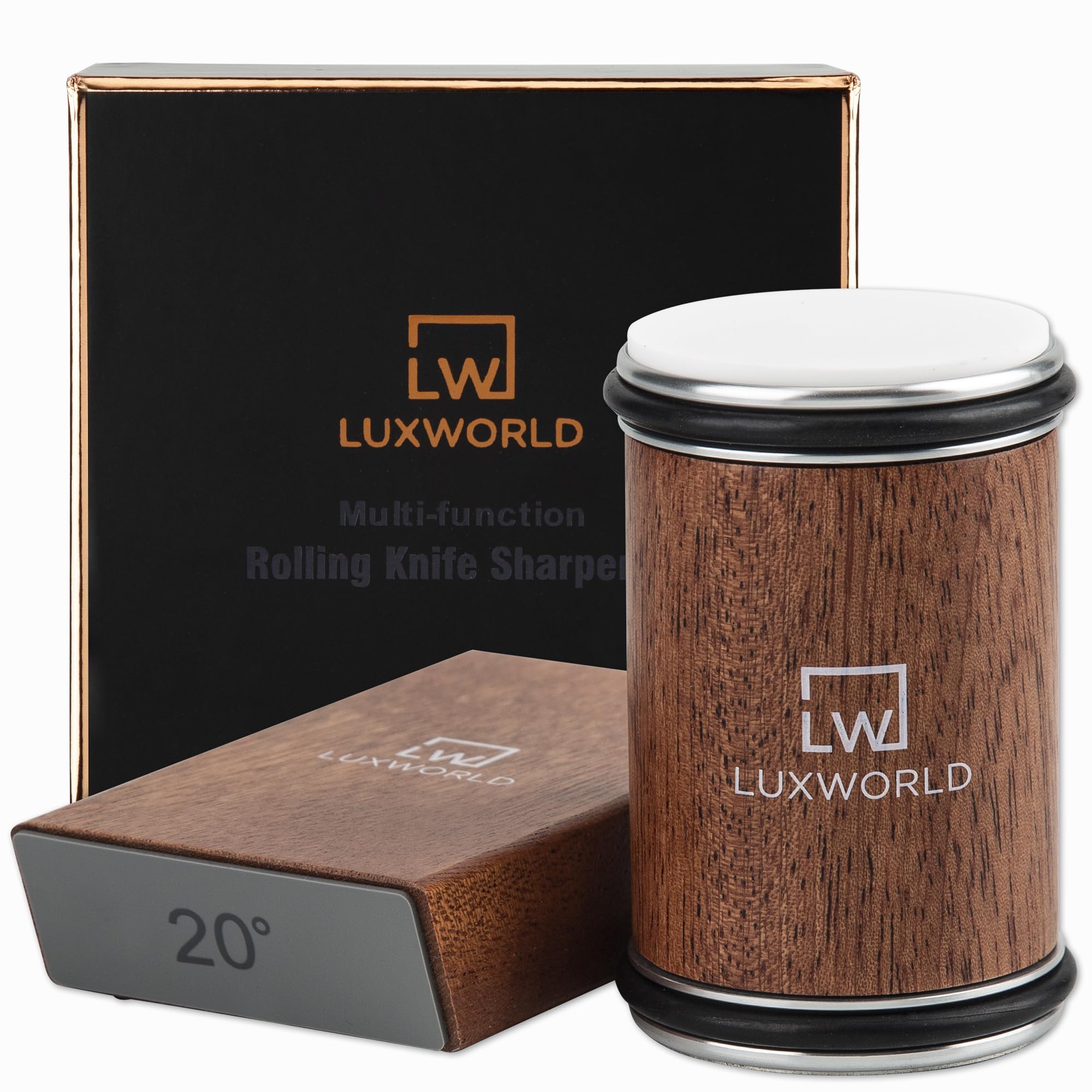 LUXWORLD rolling knife sharpener with diamond disc for precise sharpening