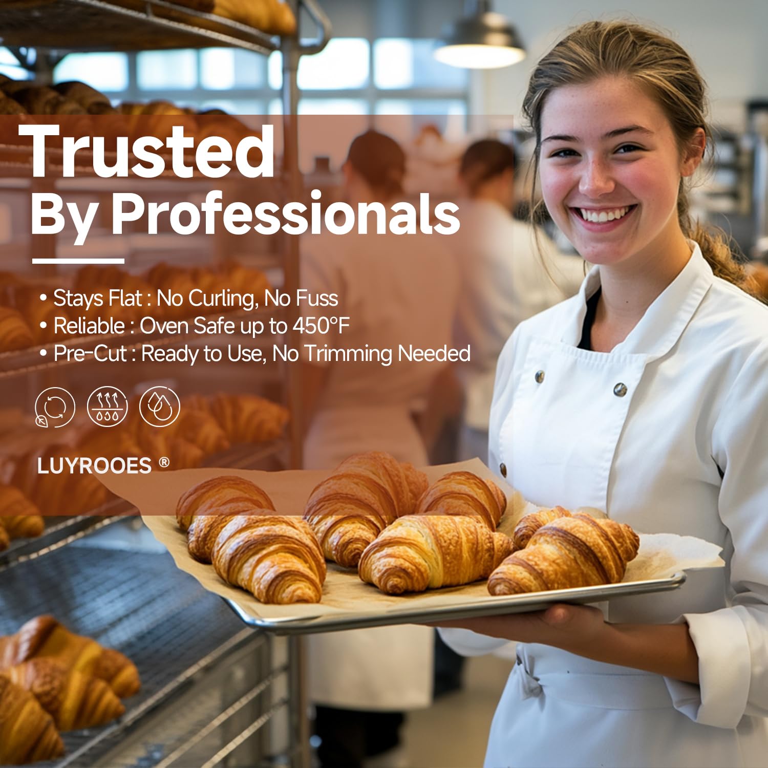 LUYROOES heat-resistant parchment withstands high heat for reliable results.
