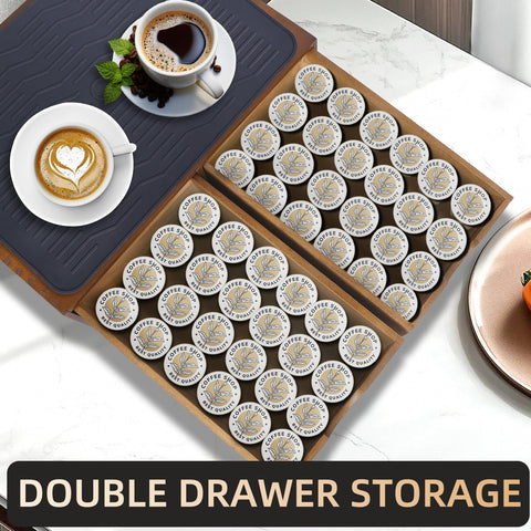 Lveesto space-saving design keeps a tidy counter and keeps pods handy.