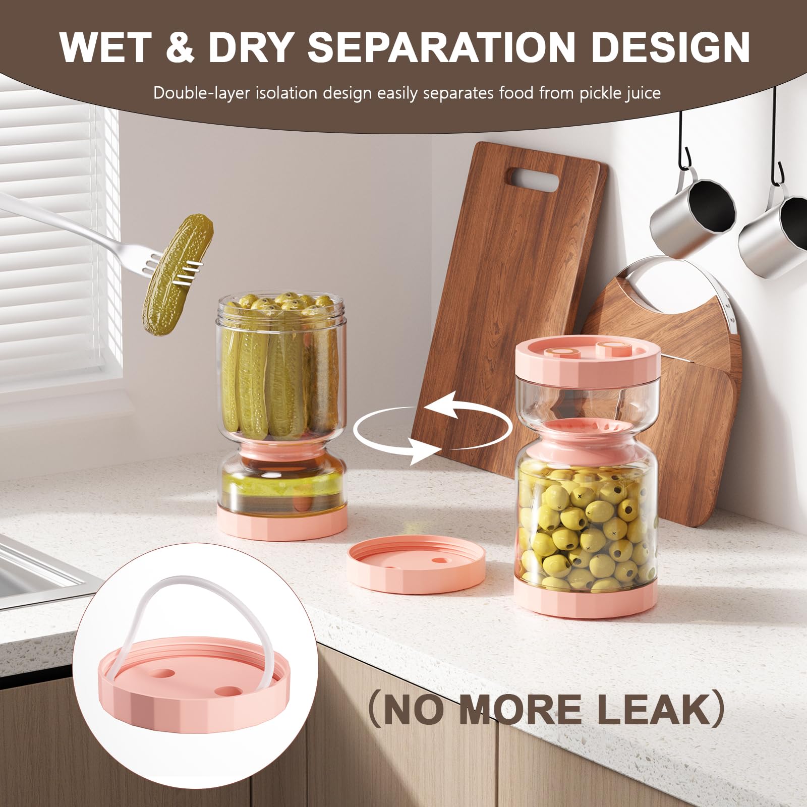 LveSunny airtight lid seals freshness and prevents leaks