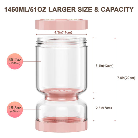 LveSunny borosilicate glass pickle jar showing crystal-clear produce