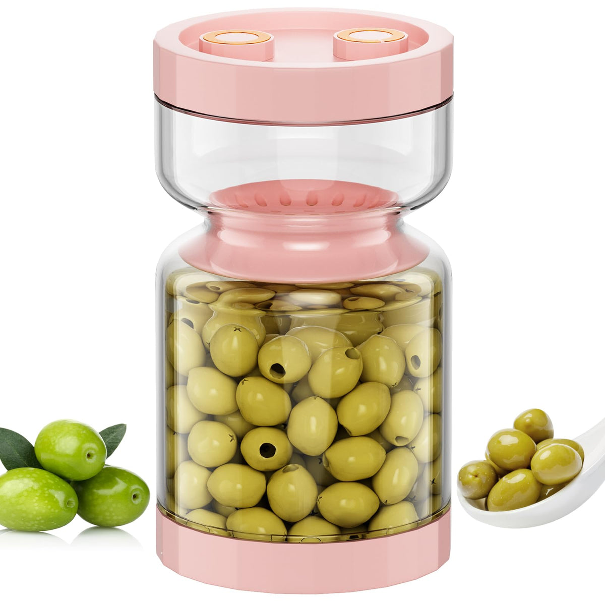 LveSunny pickle jar flip strainer for mess-free brine drainage