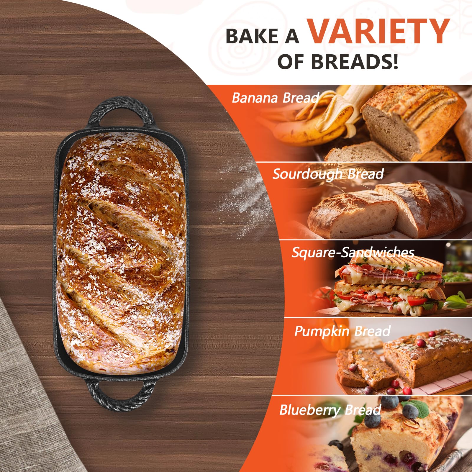 Lvmol durable cast iron pan is easy to clean and maintain