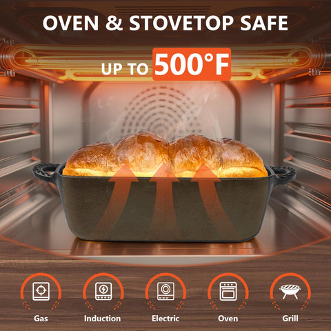 Lvmol sourdough bread baking in loaf pan demonstrates even bake