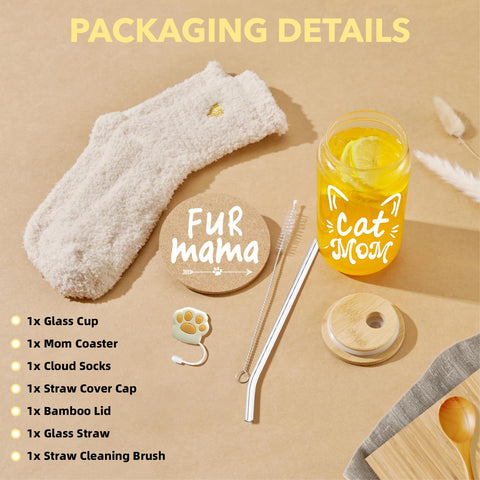 Lvoetgif cat mom cup with lid and straw for on-the-go use