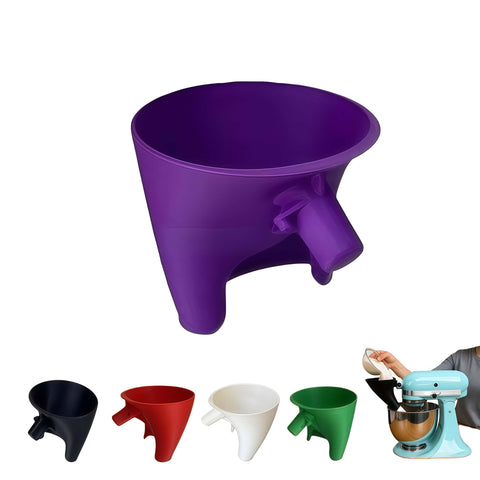 LWOGD flour funnel for KitchenAid 4.5-qt pours ingredients cleanly into the bowl