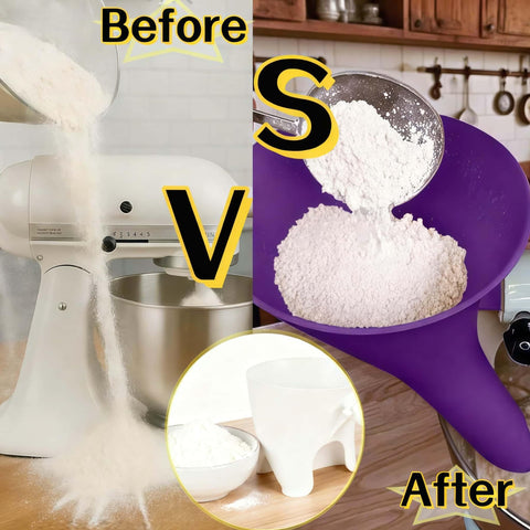 LWOGD flour funnel is dishwasher-safe and durable for easy cleanup.