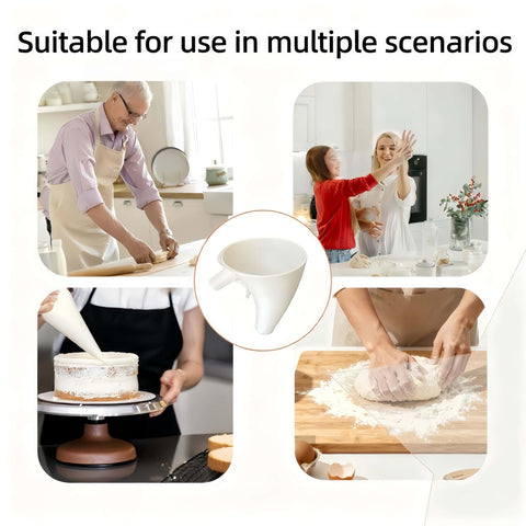 LWOGD flour funnel is a durable plastic accessory for long-lasting use.