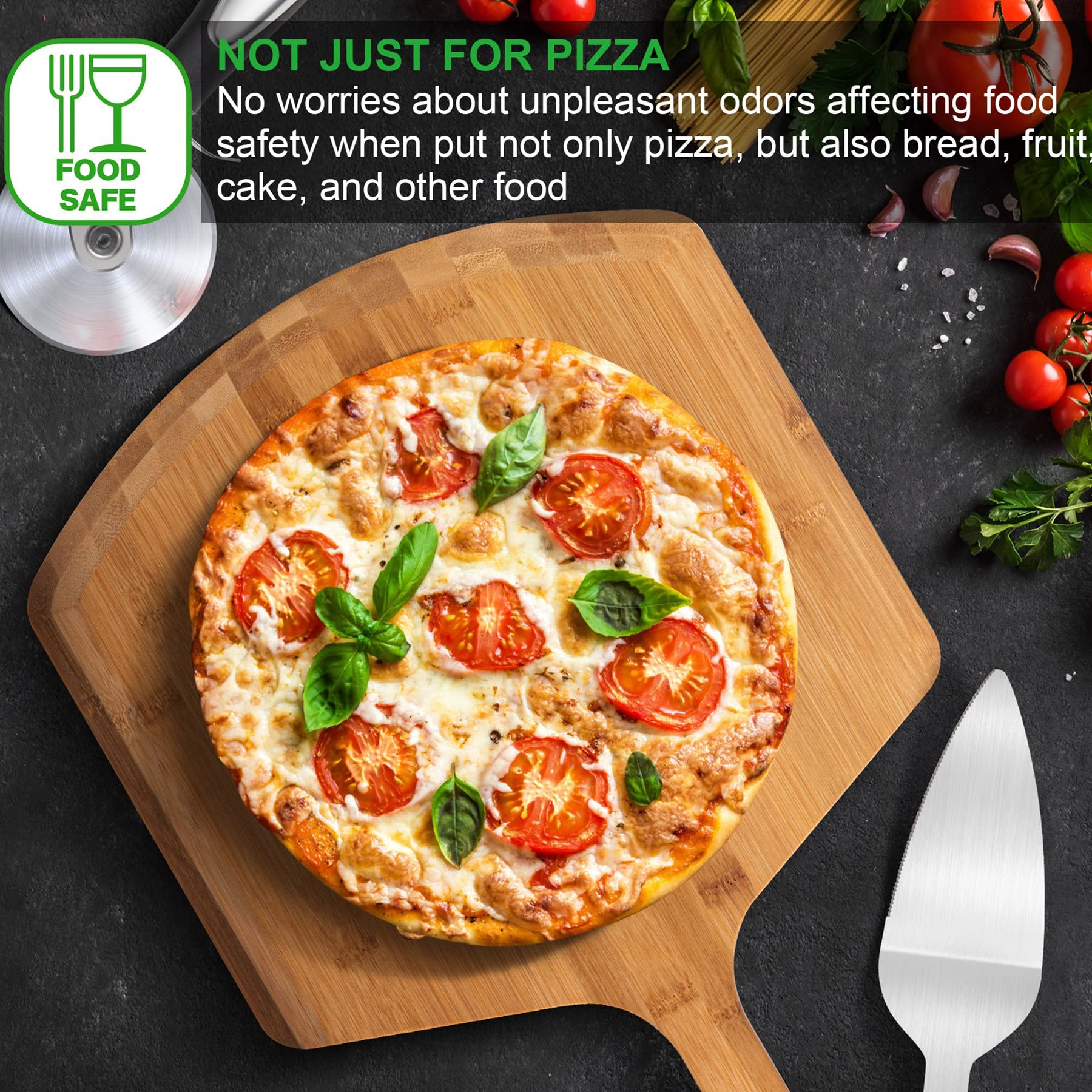 LX LERMX pizza peel with ergonomic handle ensures secure, comfortable grip.
