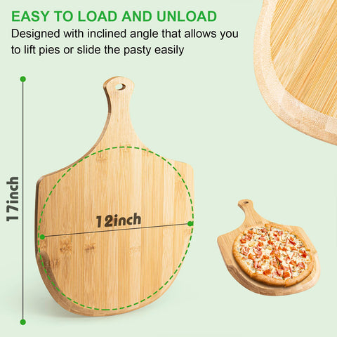 LX LERMX ergonomic-handle pizza peel for comfortable, stable baking.