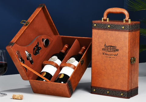 lxllnqh wine gift box accessories: corkscrew, foil cutter, pourer, and ring