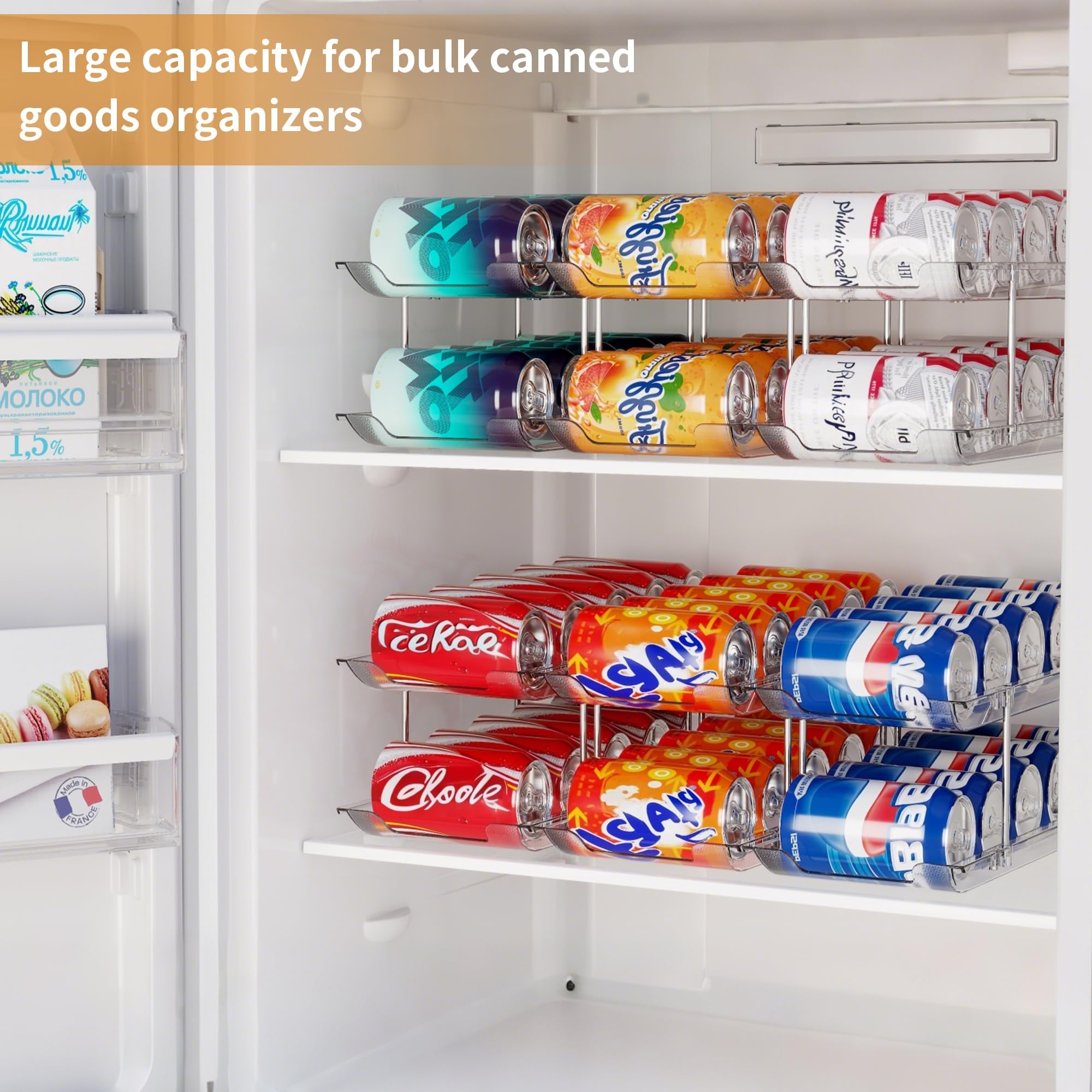 LXLXXL interlocking trays save space in compact cabinets.