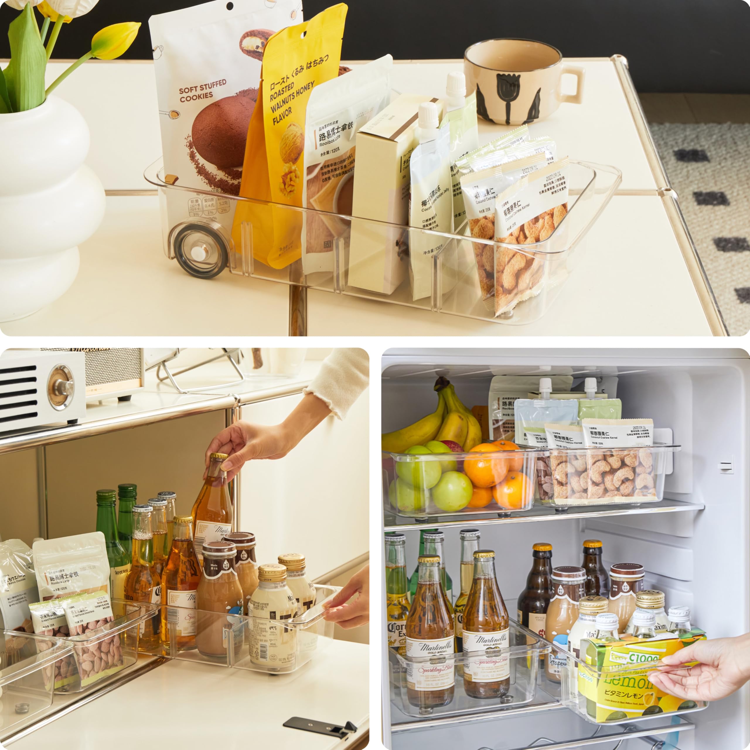 LXLXXL kitchen organization on wheels keeps pantry and fridge tidy