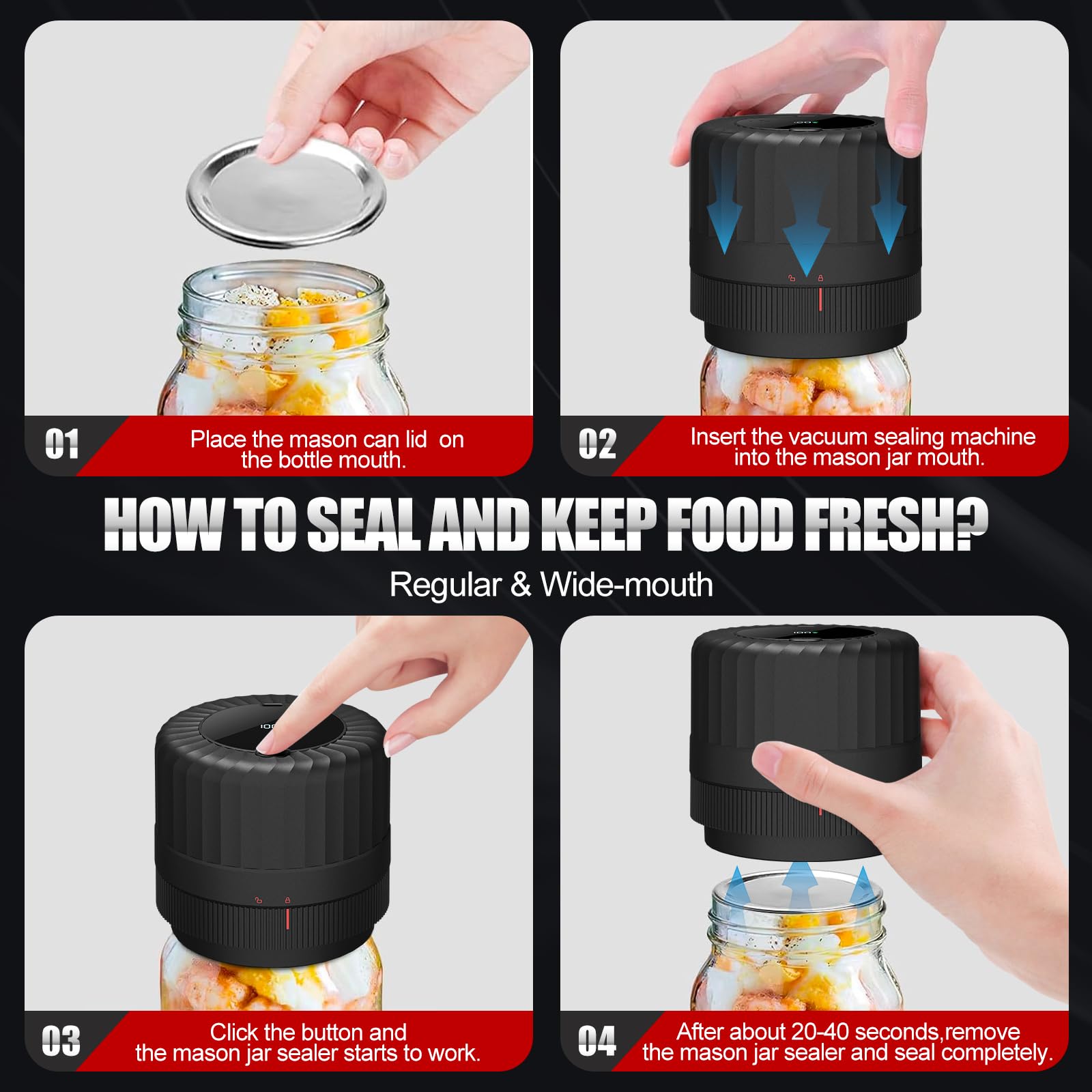 LXT food sealing action extends freshness and reduces waste