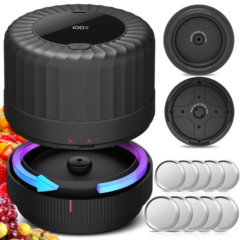 LXT mason jar vacuum sealer portable in action preserves freshness on the go
