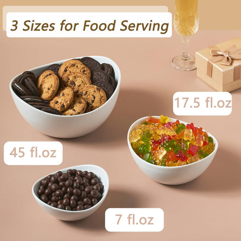 LYEOBOH bottom 45-oz bowl suitable for chips and fruit display.