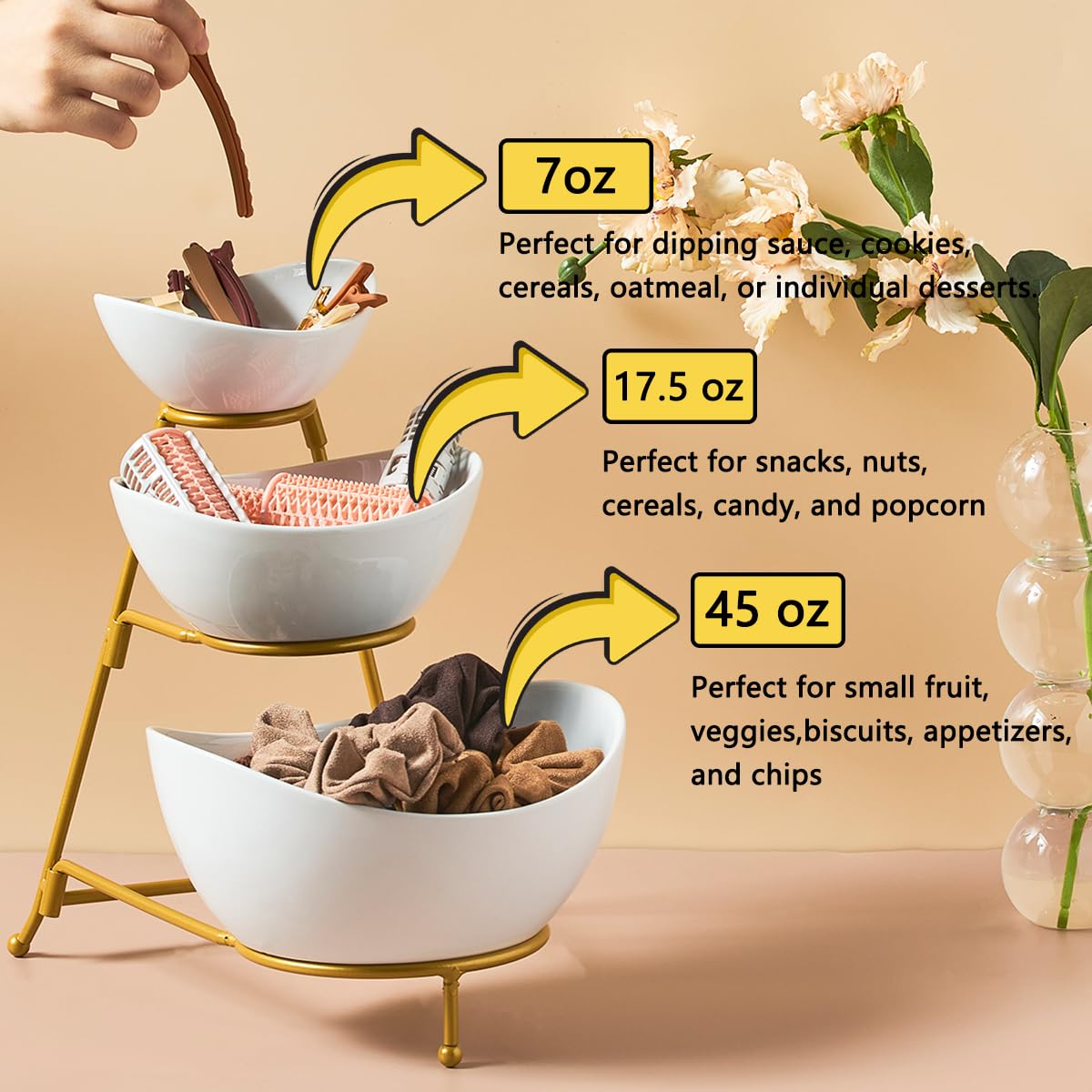 LYEOBOH nesting bowls simplify storage after an event.
