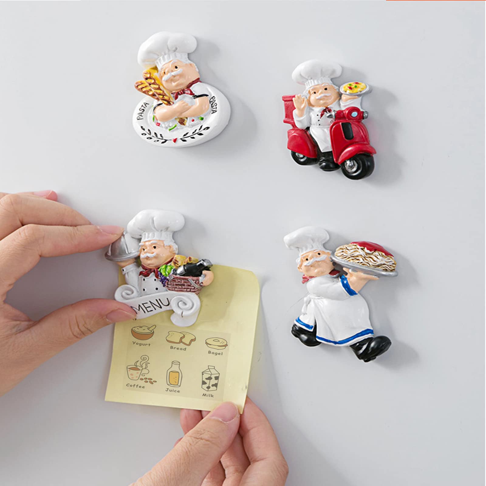 Lyellfe 3D resin chef magnet offers durable strength for everyday use.