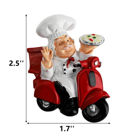 Lyellfe chef fridge magnet 2 adds color to calendars and notes on the board.